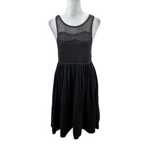 Ladies Seneca‎ Rising Brand Black Mesh Top Sleeveless Tunic Style Dress Small